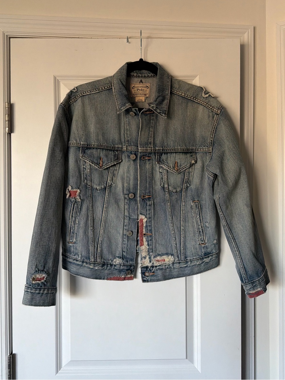 Polo Ralph Lauren Distressed Light Blue Denim Jacket